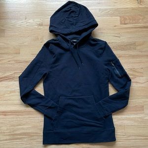 Slim Fit Black Hoodie - Size SM